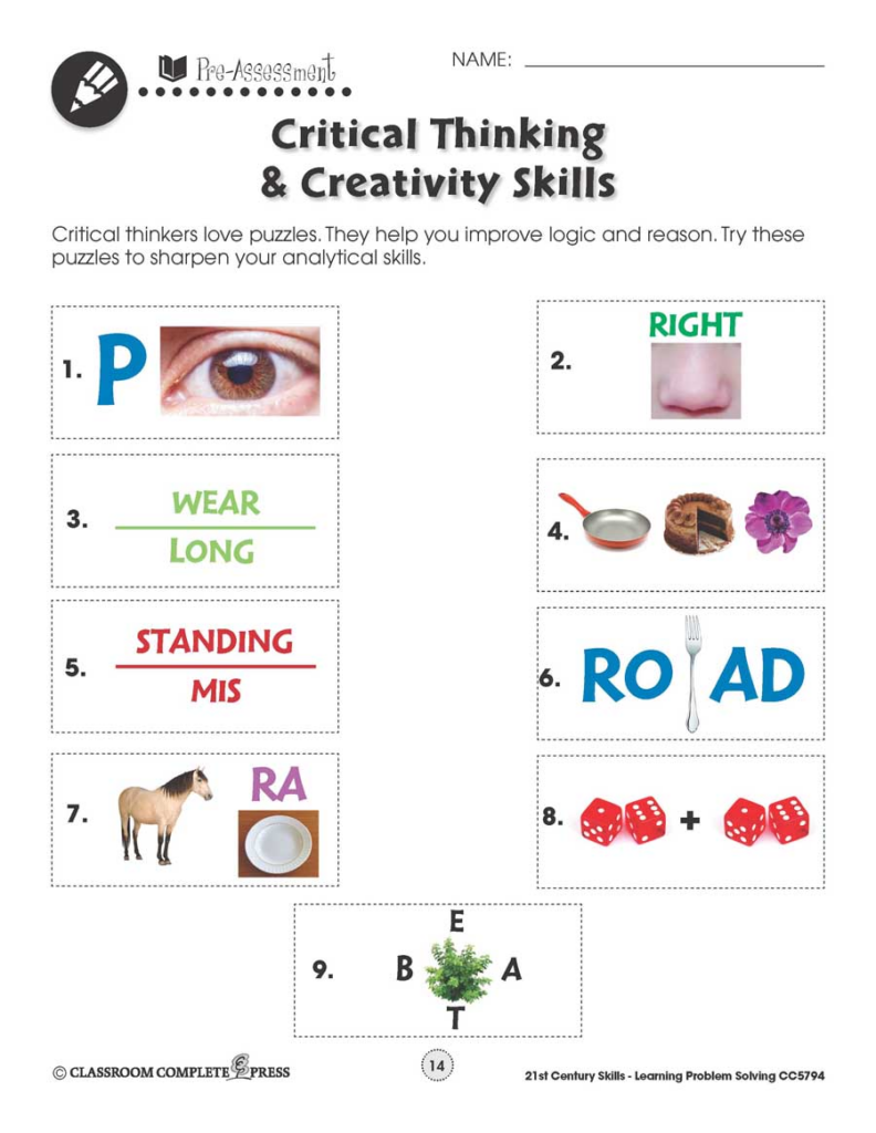 21st Century Skills Learning Problem Solving Critical Thinking 