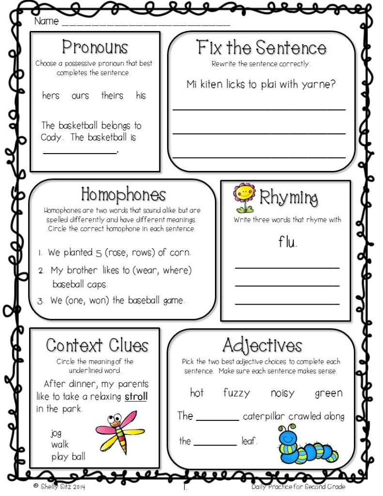 2Nd Grade Language Arts Worksheets Tomas Blog