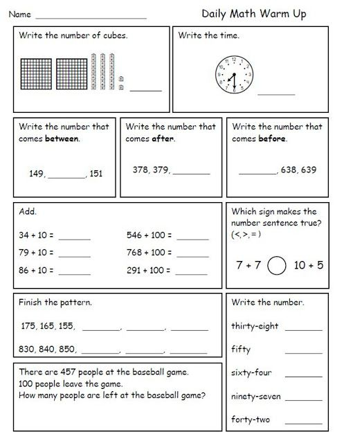 2nd Grade Math Review Worksheets By David Young Tpt Smiling And 