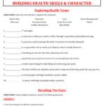 34 Building Health Skills Worksheet Answers Support Worksheet