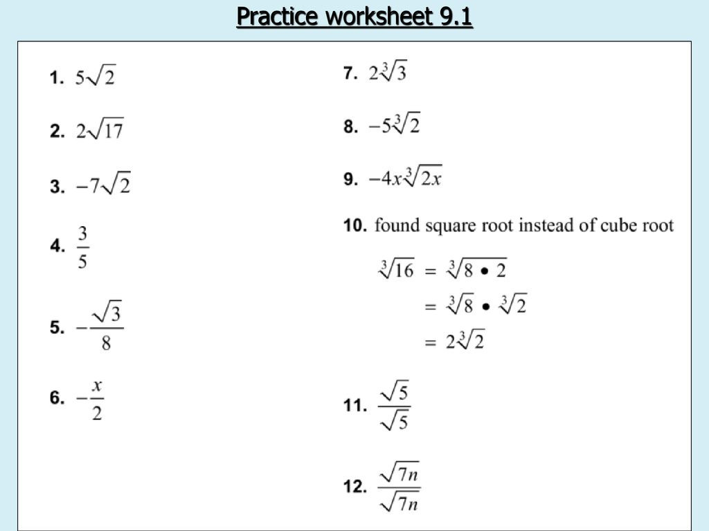 4 5 Skills Practice Completing The Square Worksheet SkillsWorksheets