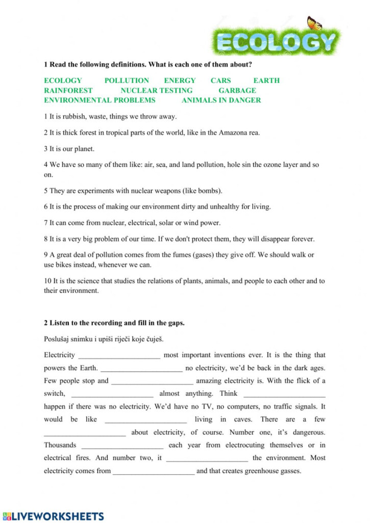 41 Ecology Worksheet Answer Key Worksheet Database