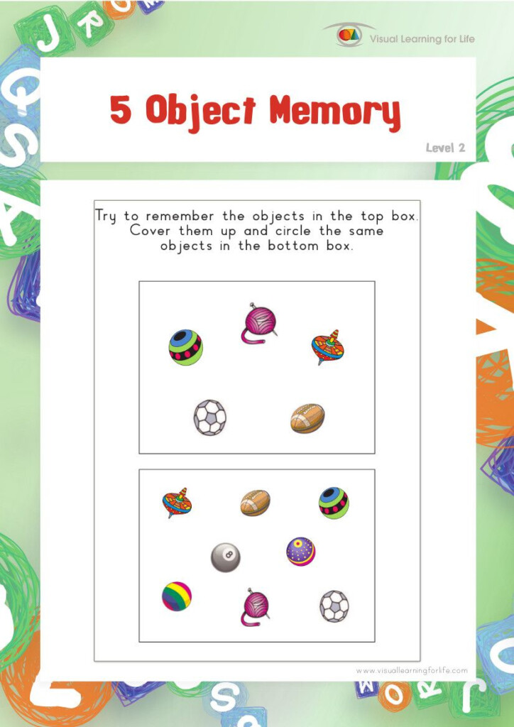 5 Object Memory Teach In A Box Visual Perceptual Activities Visual 