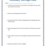 7 1St Grade Dictionary Skills Worksheet Grade Dictionary Skills