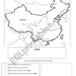 Ancient China Geography Map Worksheet First Wiring