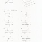 Angles Parallel Lines And Transversals Worksheet