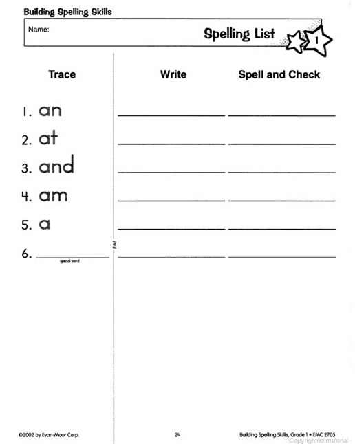 Building Spelling Skills Daily Practice Grade 1