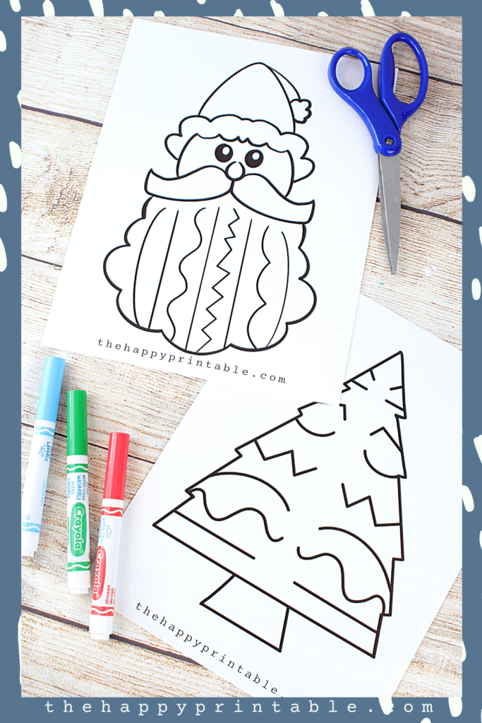 Christmas Themed Scissor Skills Printables The Happy Printable