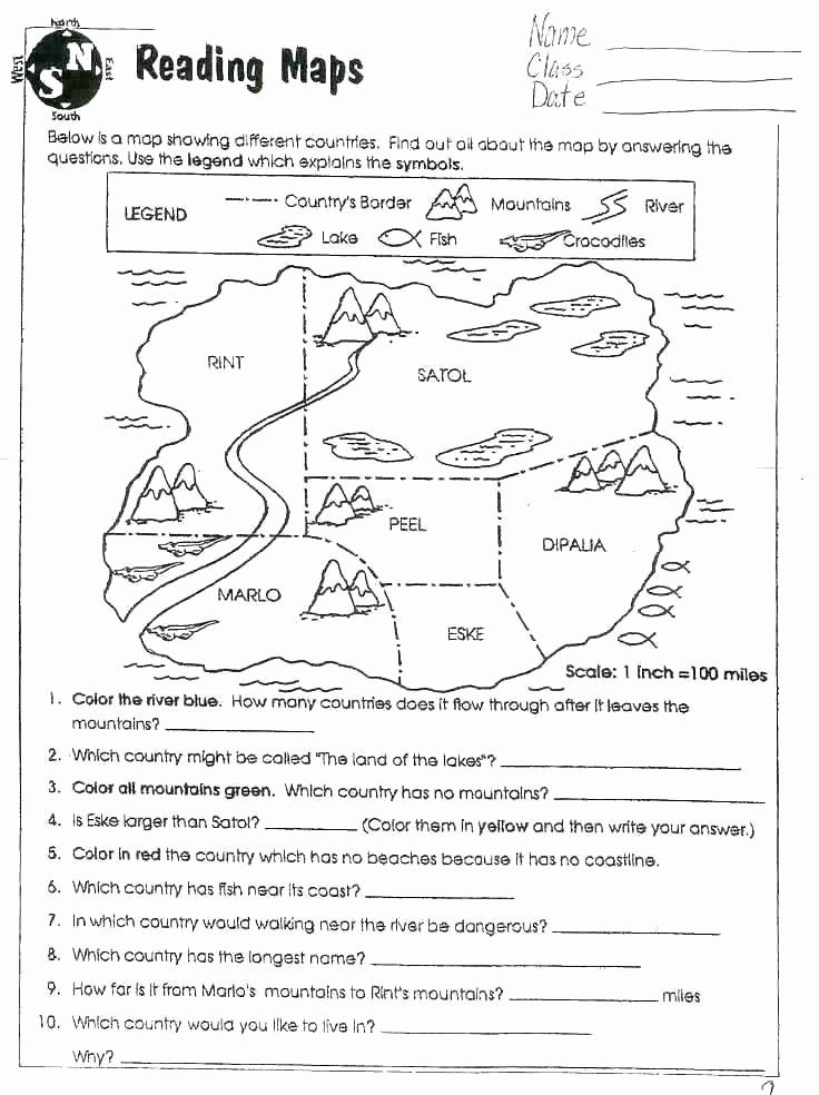 Cool Map Reading Quiz Printable References