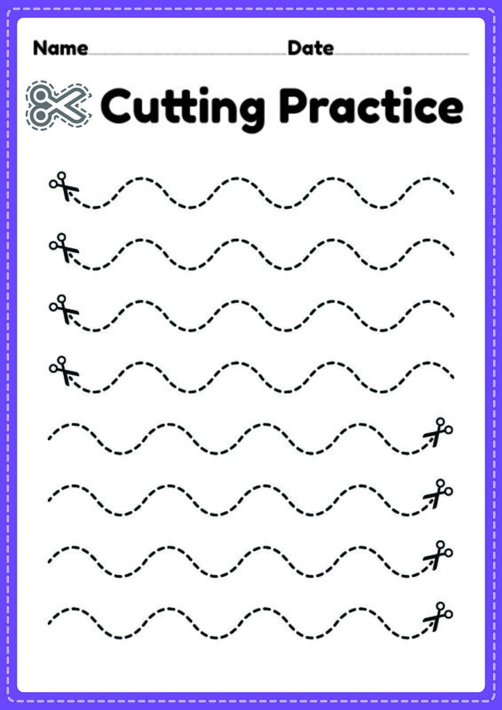 Cutting Practice Worksheets For Kids Free Printable Activity Sheets 