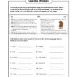 Dictionary Guide Words Inferencing Worksheet For 2nd Graders