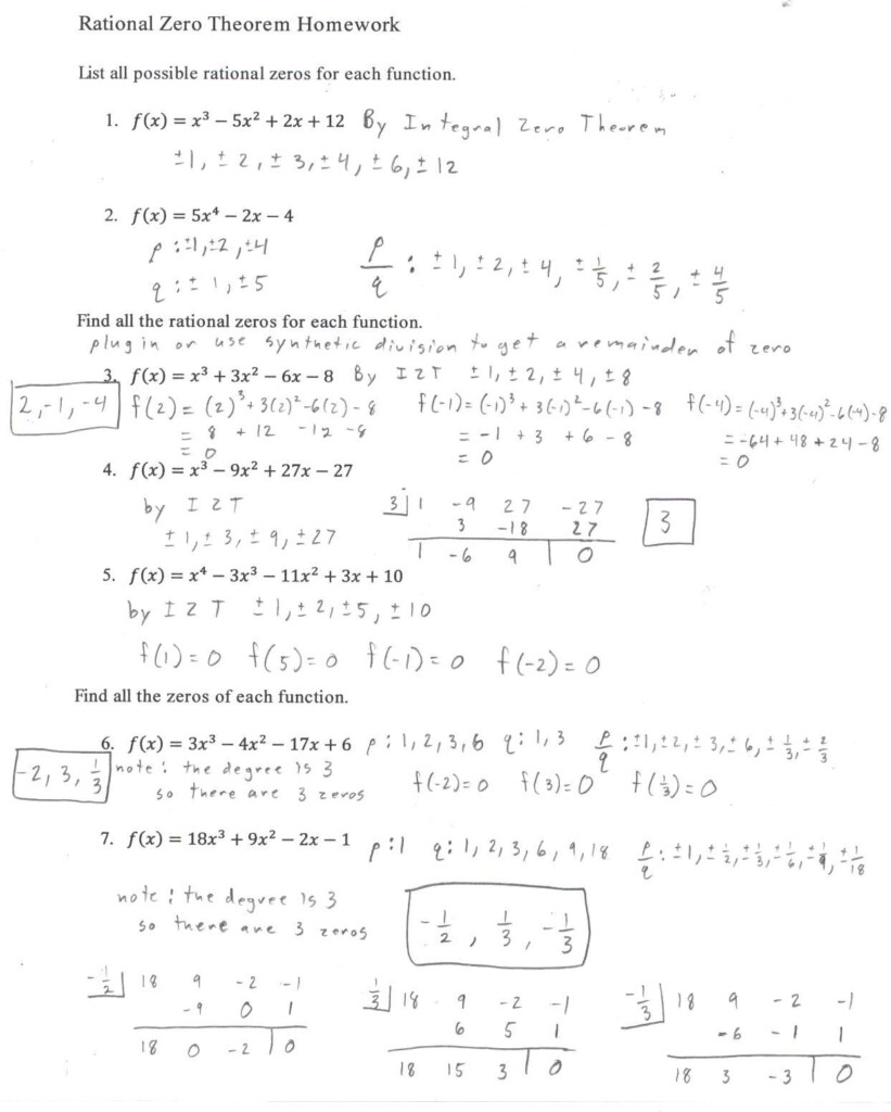 Dividing Polynomials Worksheet With Answers