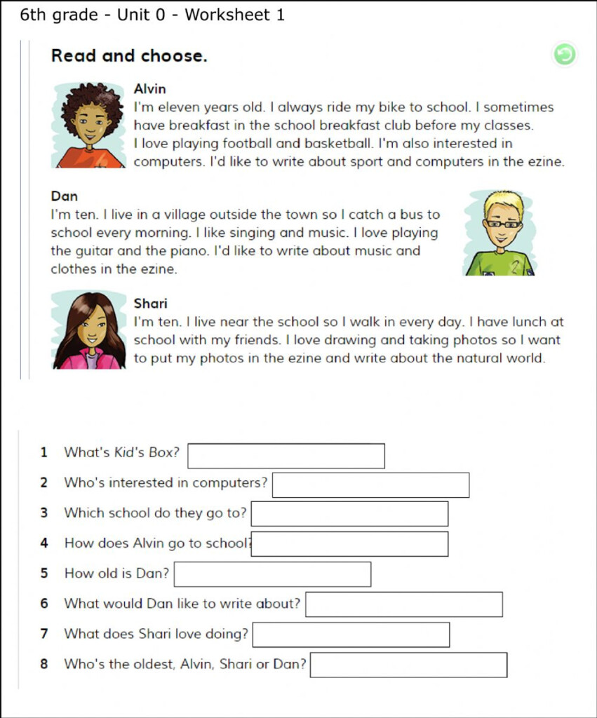 English Worksheets 6th Grade Common Core Worksheets 6th Grade Basic 