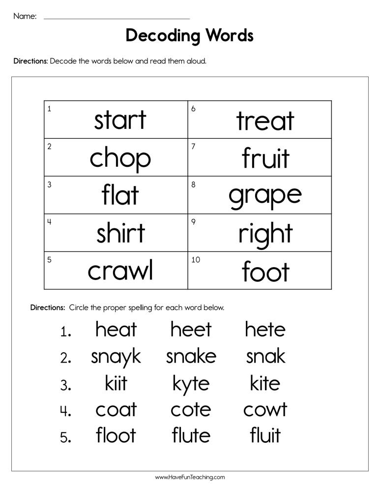 Fluency Worksheets Have Fun Teaching