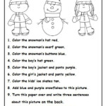 Following Directions Coloring Worksheets 99Worksheets