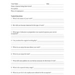 FREE 15 Interview Worksheet Templates In PDF MS Word