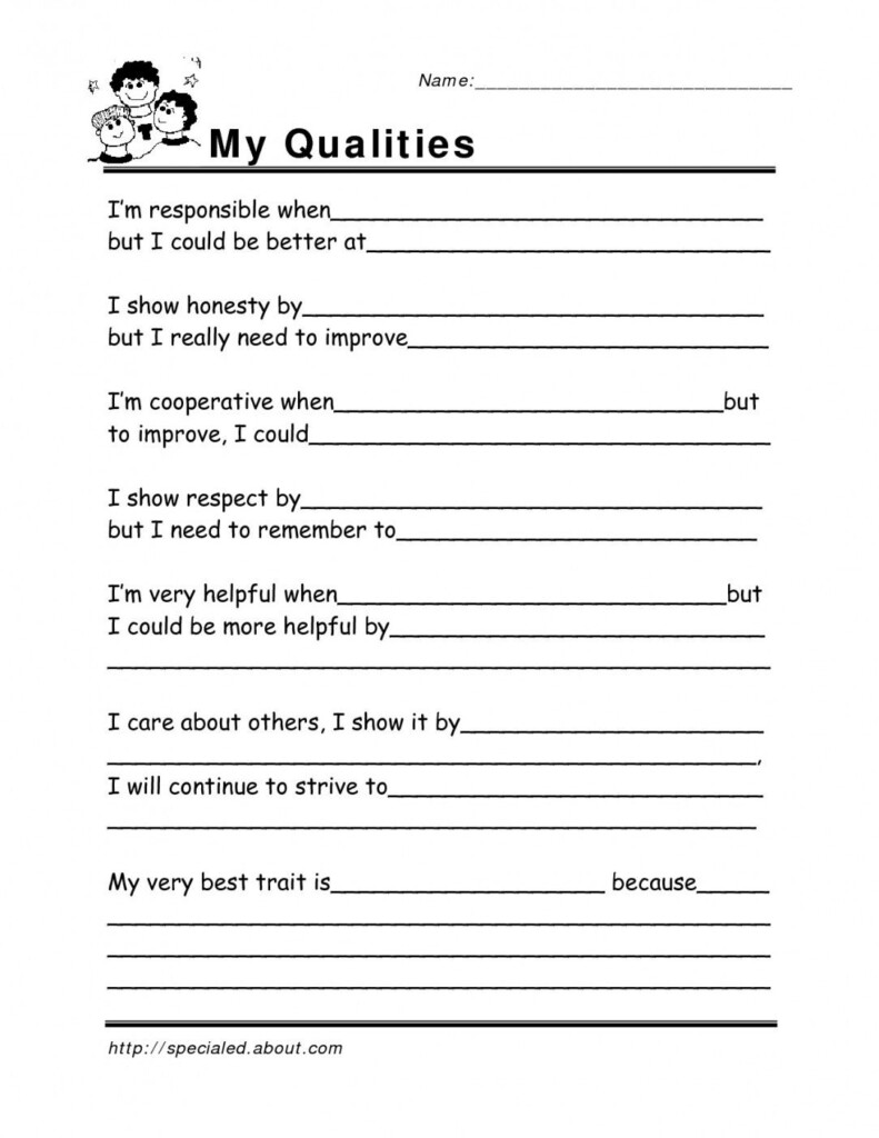 Free Life Skills Printable Worksheets