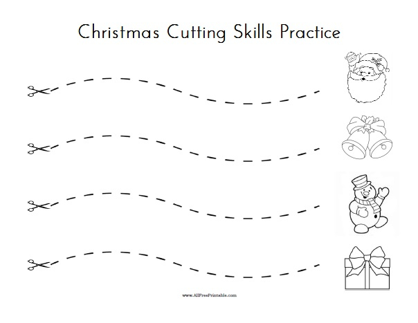 Free Printable Christmas Cutting Activities Printable Blog