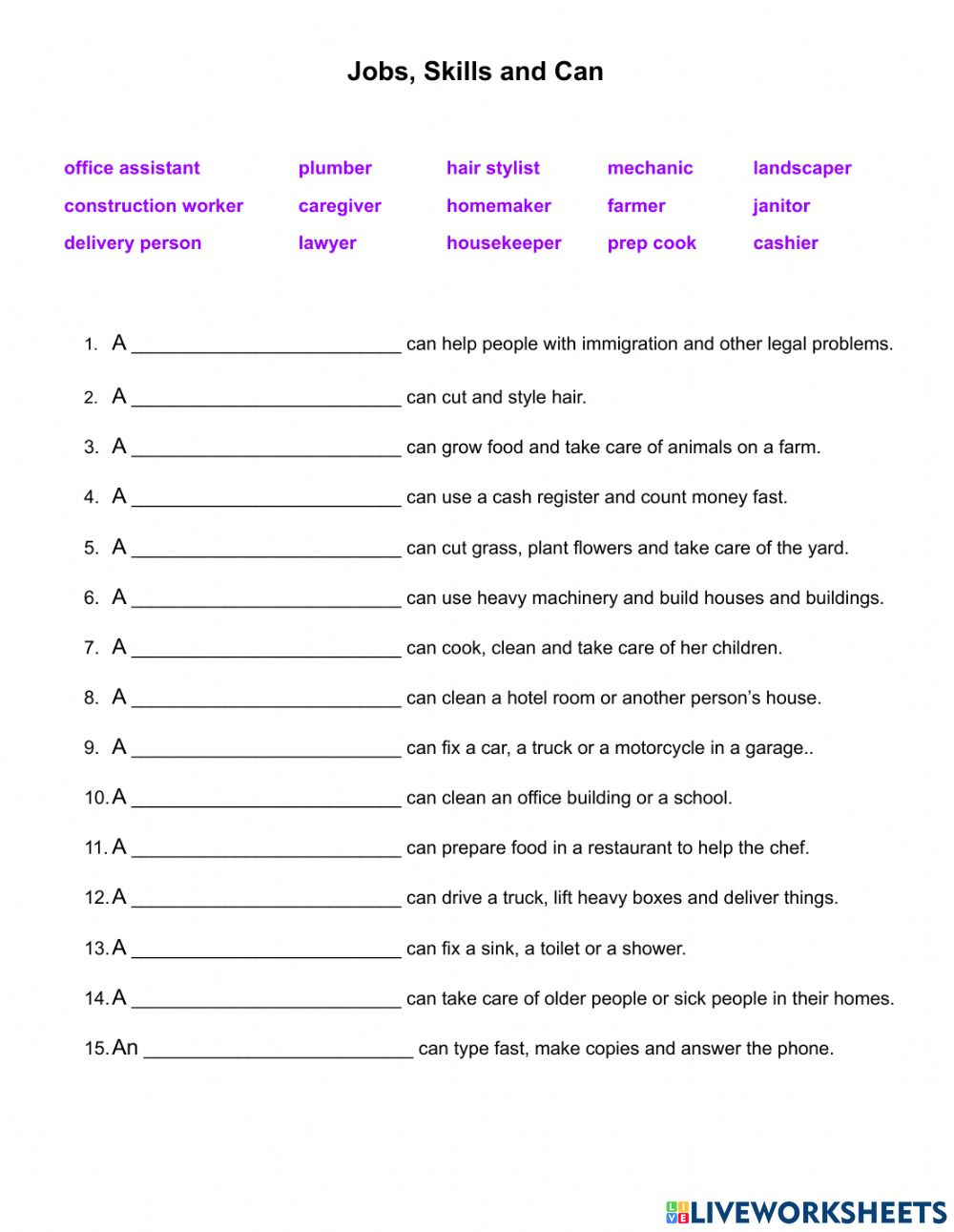 Free Printable Job Skills Worksheets Printable Word Searches