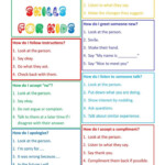 Free Social Skills Worksheets For Kids Pdf Print Tripmart