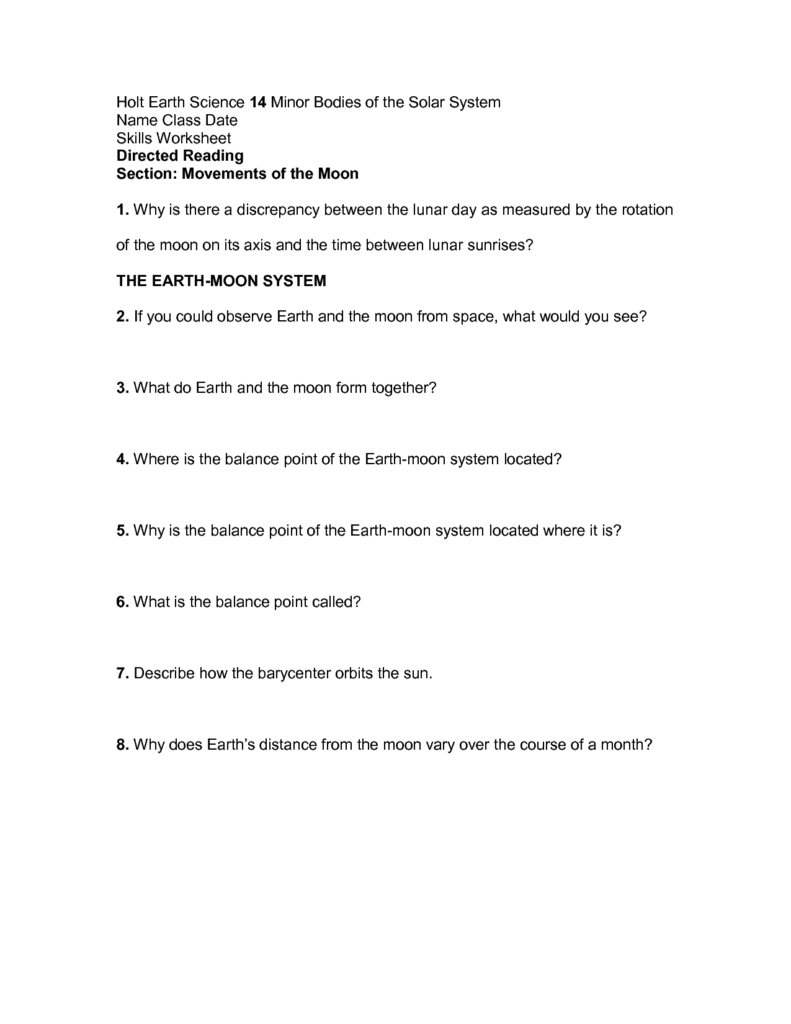 Holt Science Reading Skills Worksheet Ch 3 Answers Luker Thervin