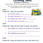 Kids 4 Listening Worksheet For Kids Easy Listening Activity Worksheet