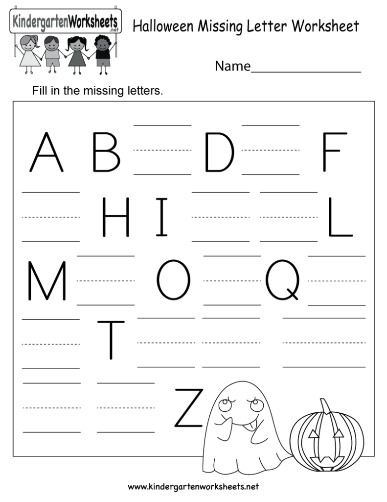 Kids Have To Complete The Alphabet By Filling In The Missing Letters In 