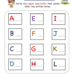 Kindergarten Missing Letter Worksheet What Comes After