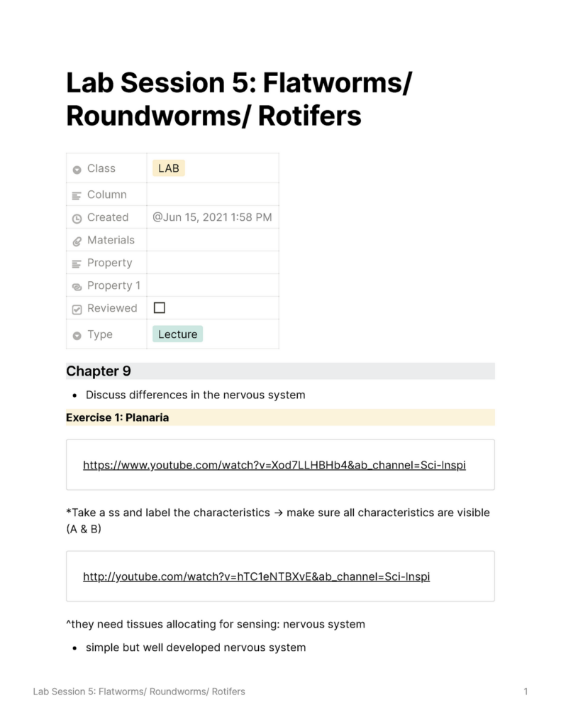 Lab Session 5 Flatworms Roundworms Rotifers BIO 1301 ASU StuDocu