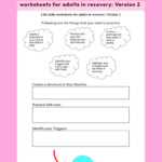 Life Skills Worksheets For Adults In Recovery Version 2 Mental