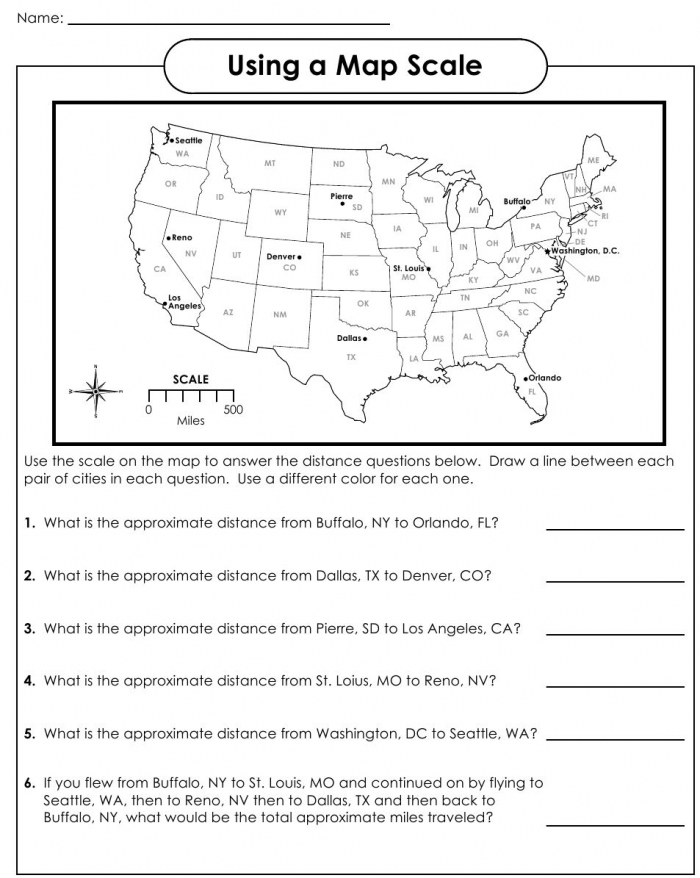 Map Scales Worksheets 99Worksheets