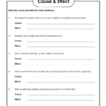 Page 1 Cause And Effect Worksheet Cause Effect Worksheets
