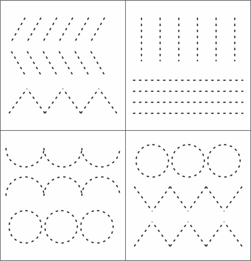 Pre Writing Practice Worksheet For Kindergarten Kindergarten Pre 