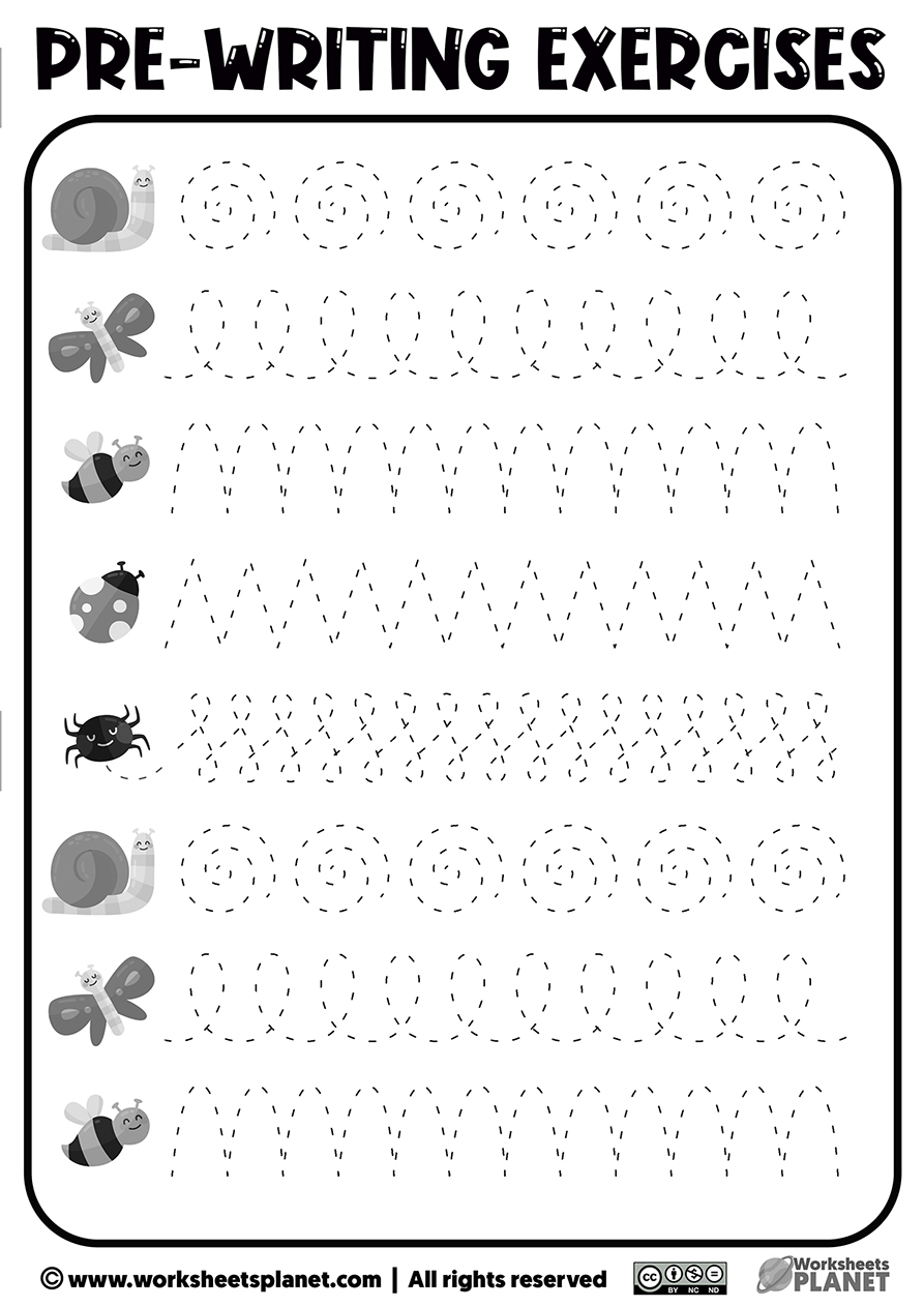 Pre Writing Printable Worksheets