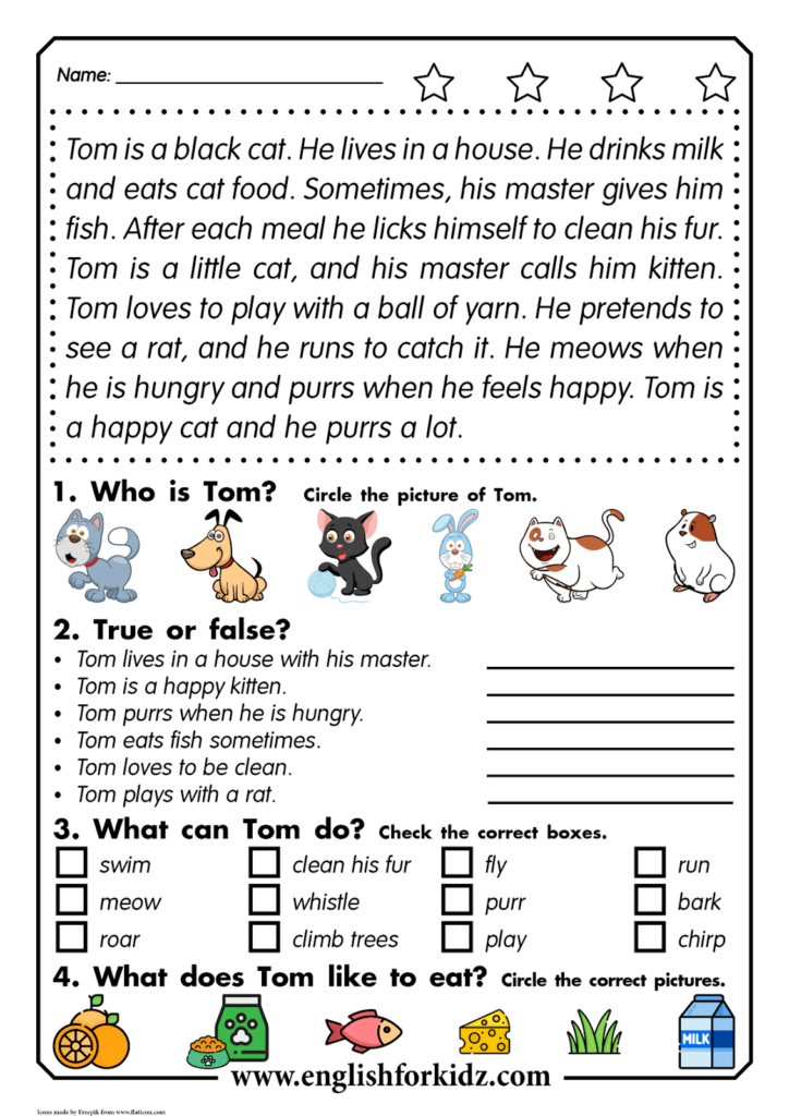 Printable Worksheets For 2nd Grade Reading Comprehension Printable 