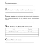 Problem Solving Skills Worksheet for Kids Mental Health Worksheets