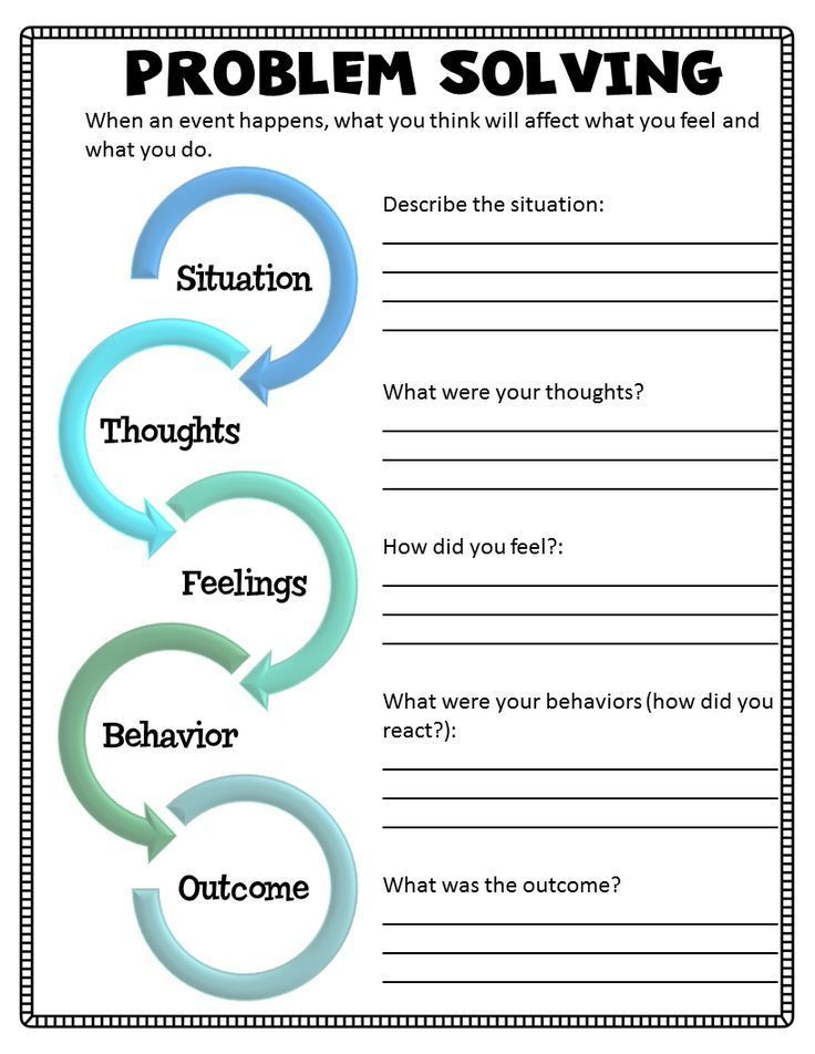 Problem Solving Worksheet From Kids Understanding Divorce Or Separation 