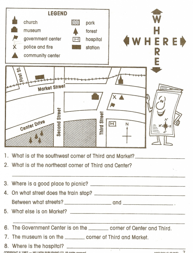 Reading Maps Worksheet Free Worksheets Library Download And Throughout 