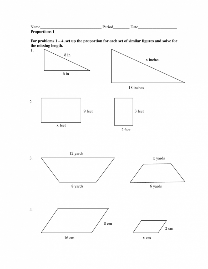 Scale Factor 7th Grade Worksheet
