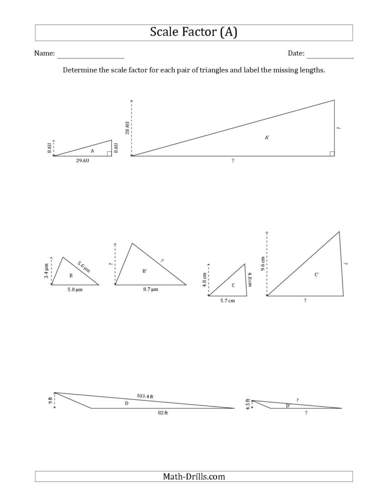  Scale Factor Worksheet Free Download Qstion co