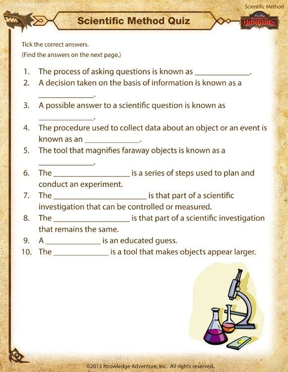 Science Process Skills Worksheets Printable Worksheets Master