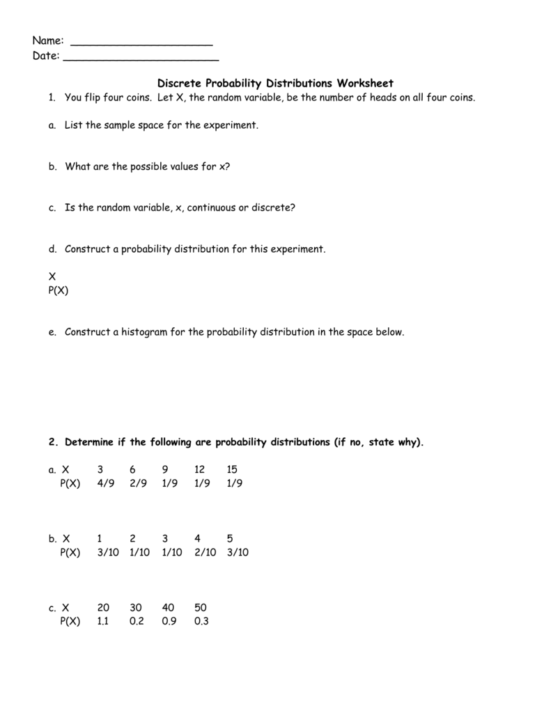 Simple Probability Worksheet Pdf