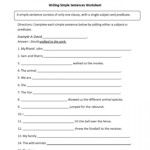 Simple Sentences Worksheet 3rd Grade Worksheet Third Grade Sentences