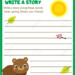 Story Starter Worksheets For Kids Triply