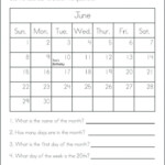 Using A Calendar Worksheet Free Download Goodimg co