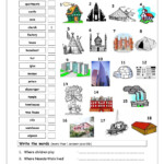 Vocabulary Matching Worksheet Buildings Life Skills Curriculum