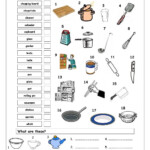 Vocabulary Matching Worksheet In The Kitchen Life Skills Classroom