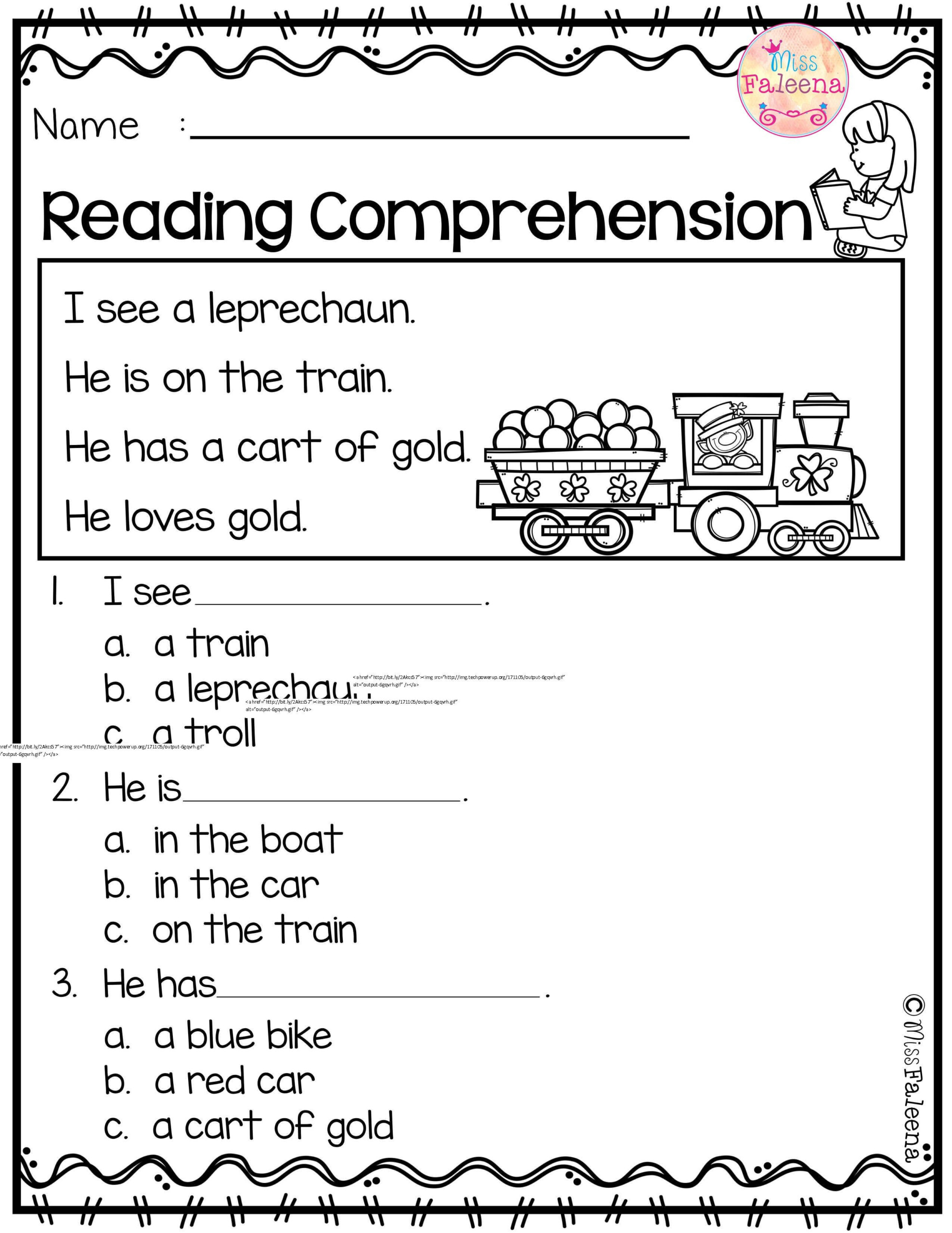 Worksheet Kindergarten Reading Comprehension Free Reading Comprehension Third Grade Reading