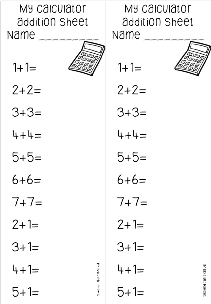 10 Key Calculator Practice Worksheet