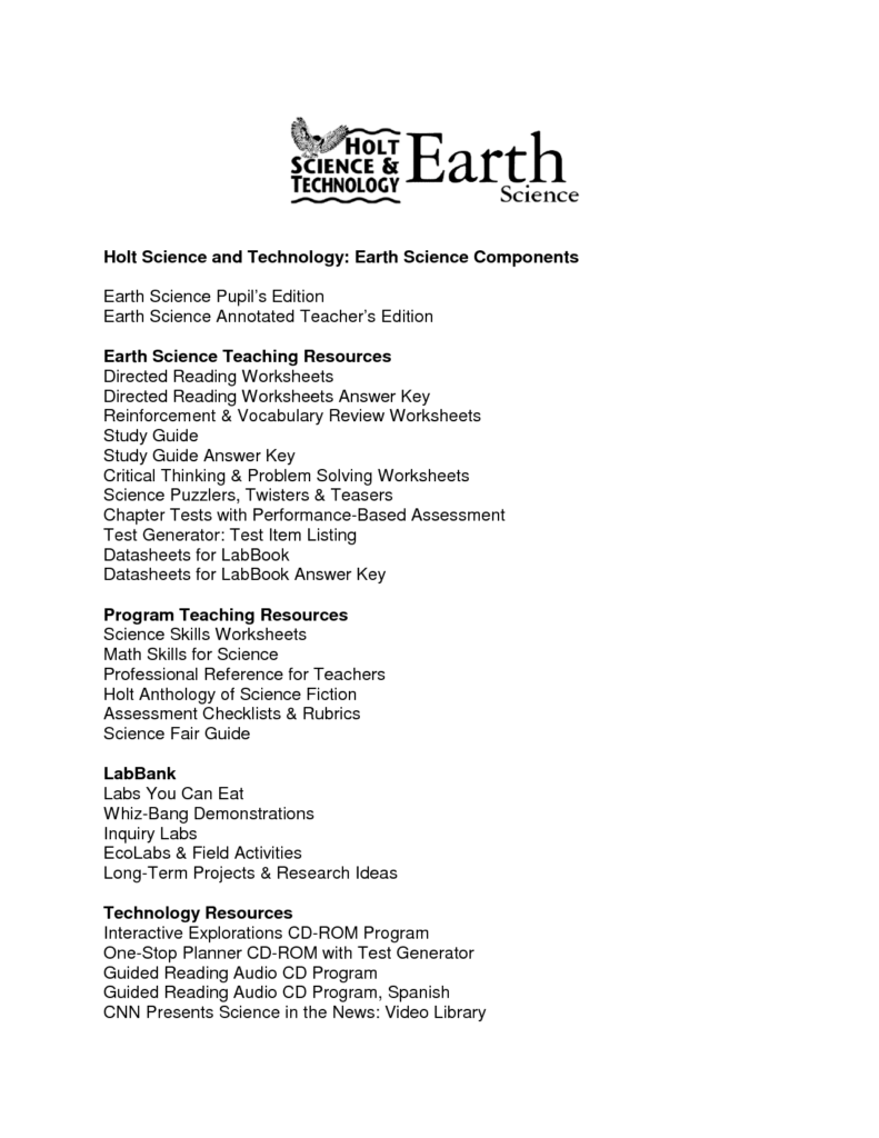 17 Earth Science Worksheets Answers Worksheeto